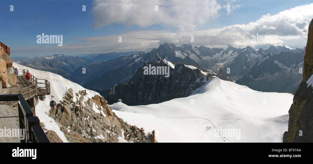 View from the Aiguille du midi Stock Photo - Alamy