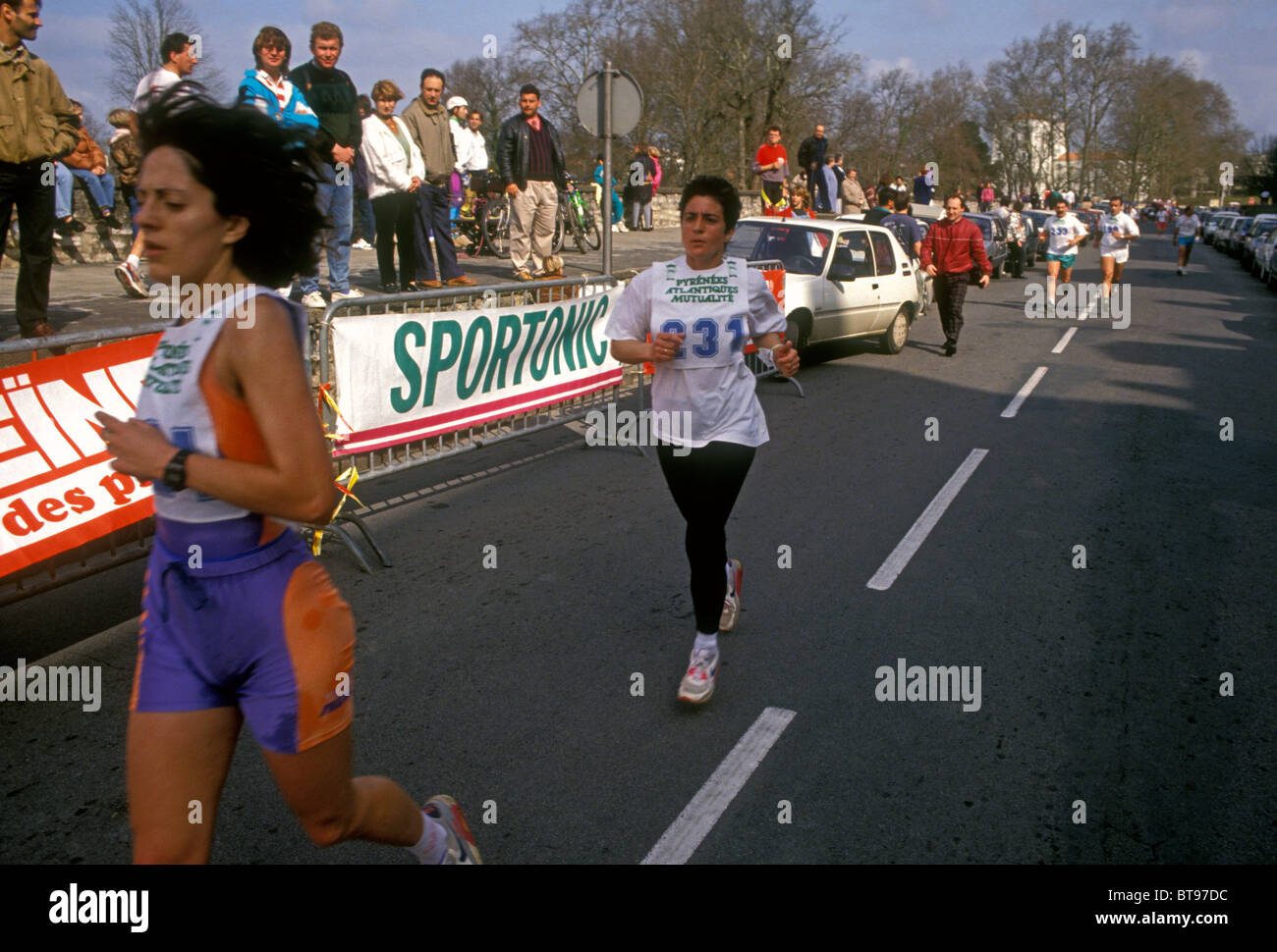 French people, French, people, runner, runners, running, marathon Stock