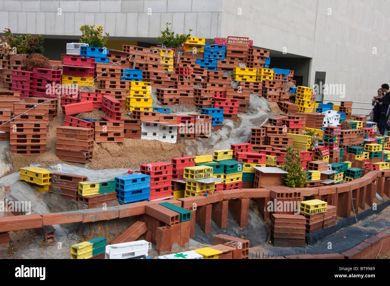 Project Morrinho model Brazilian slum outside the Royal Festival Hall, London Stock Photo