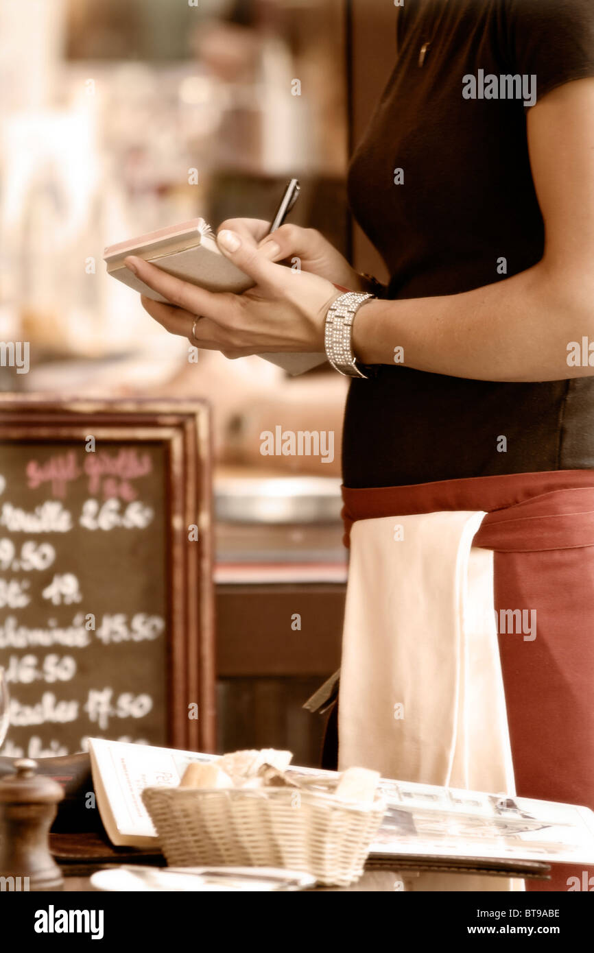 Waitress taking order Stock Photo Alamy