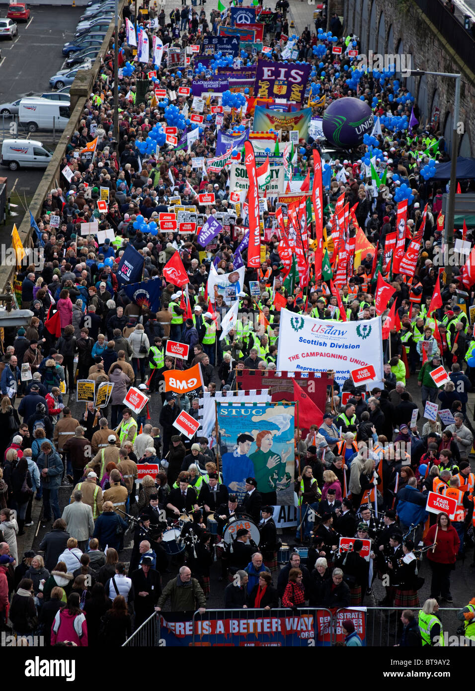23rd October ‘There is a Better Way’ march and rally in Edinburgh, Scotland, UK, Europe Stock Photo