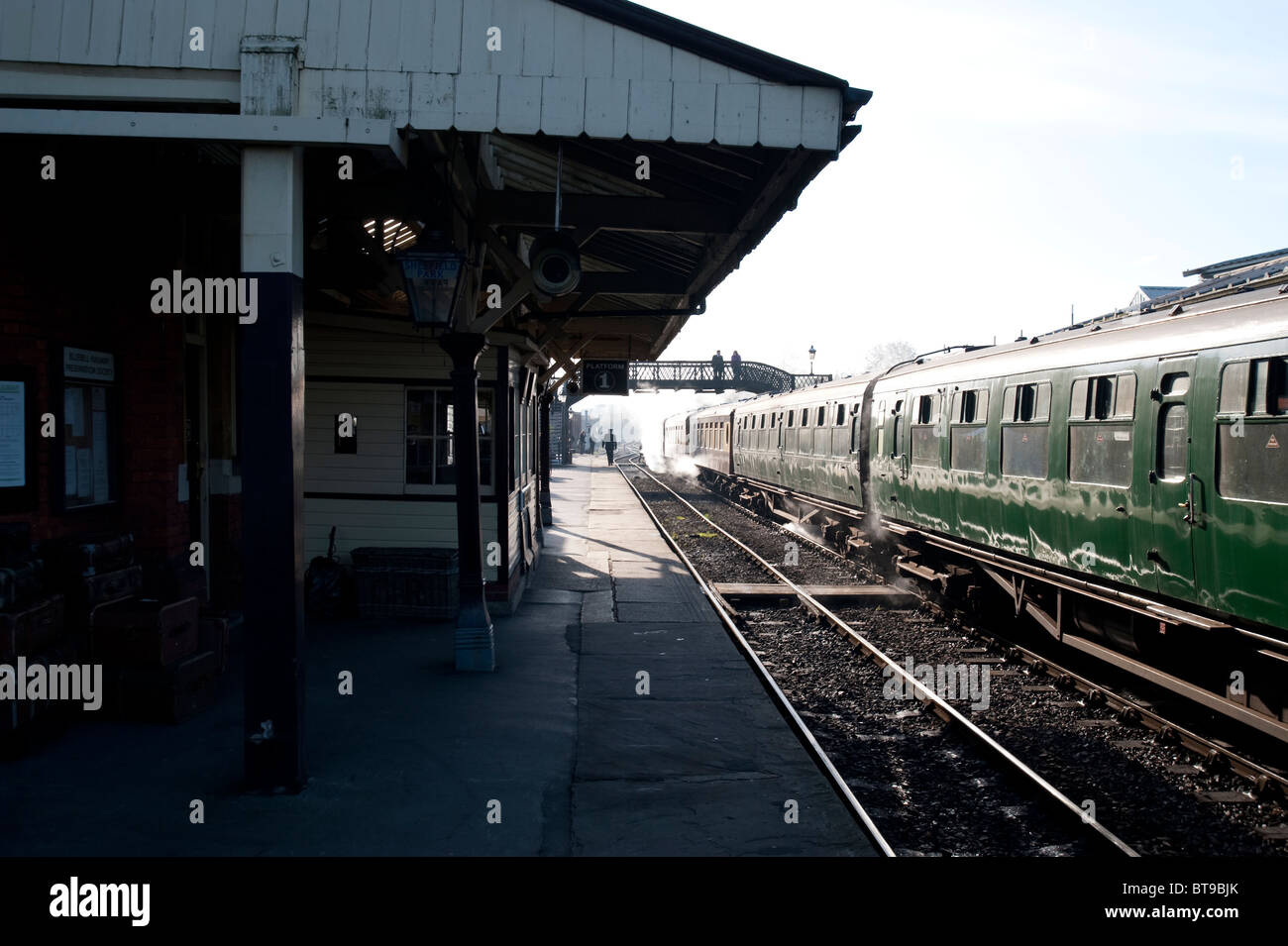 Horsted Keynes Station Platform, Bluebell Railway, Sussex, England Stock Photo