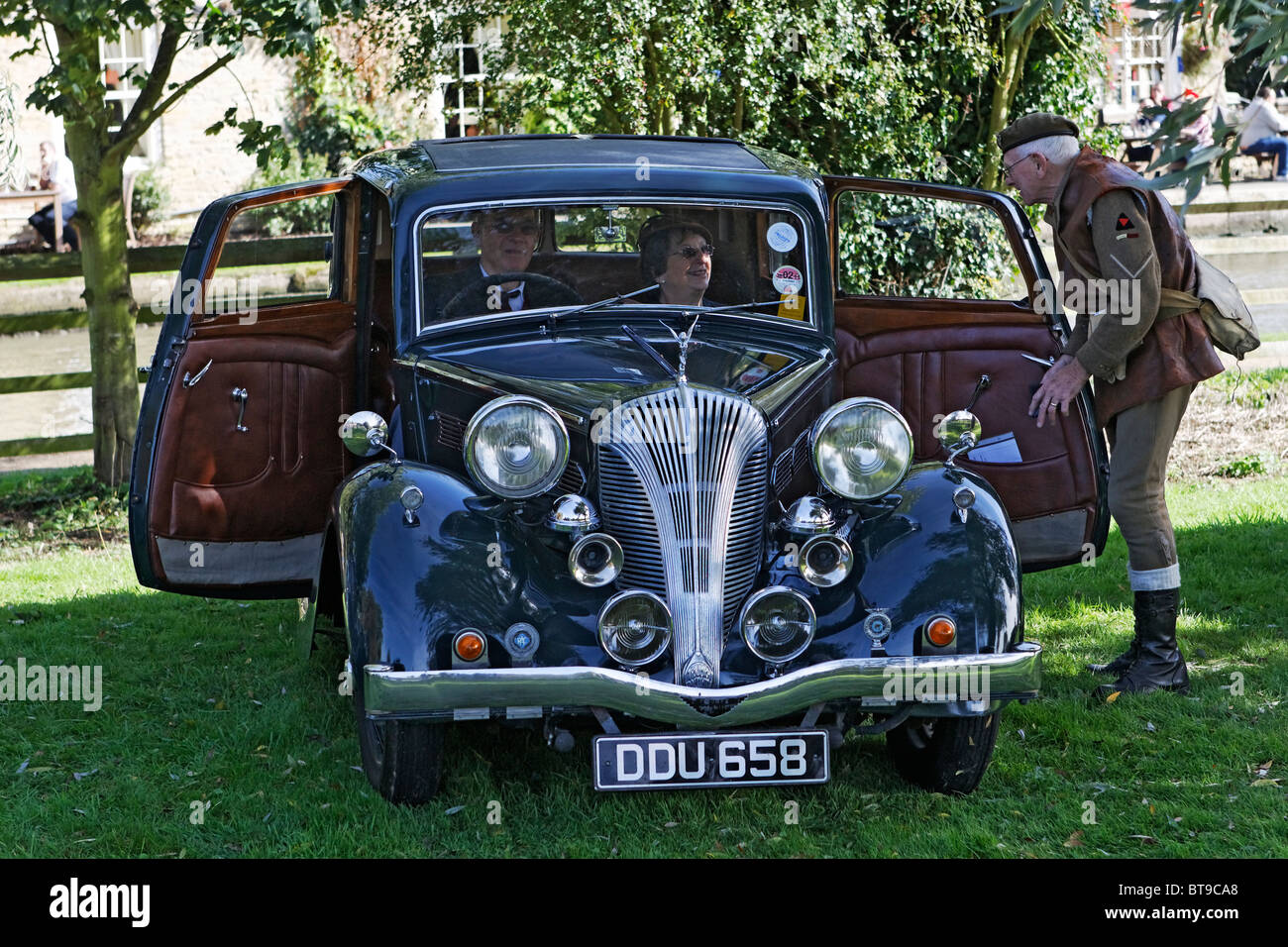 1938 Triumph Dolomite 14 60 1767cc Ohv Engine Saloon Car With Rear Hinged Doors Twin Horns Driving Lights Stock Photo Alamy