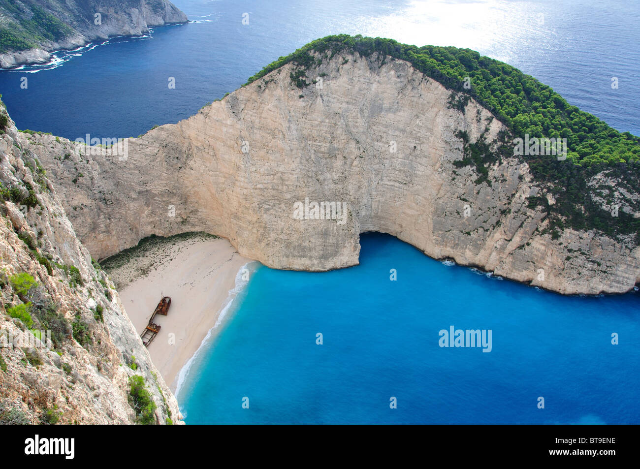 Navagio Beach (Shipwreck Bay), Zakynthos (Zante), Ionian Islands, Greece Stock Photo