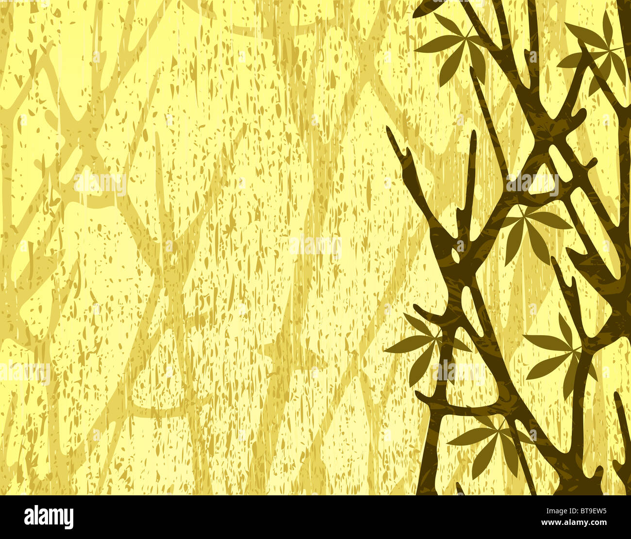 Illustration of tree branches with background grunge Stock Photo - Alamy