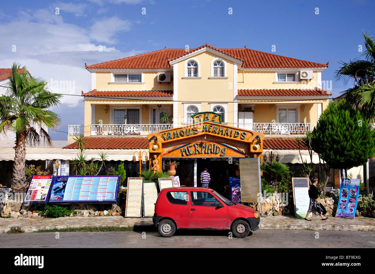 The Famous Mermaids Taverna, Kalamaki, Zakynthos (Zante), Ionian Islands, Greece Stock Photo