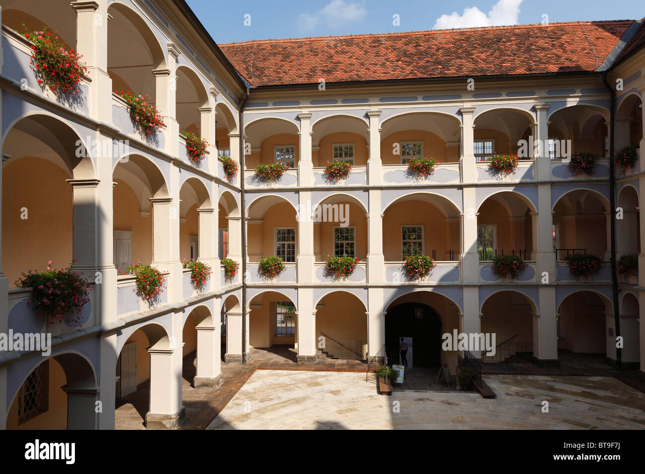 Courtyard of Piber Castle at Koeflach, Styria, Austria, Europe Stock Photo