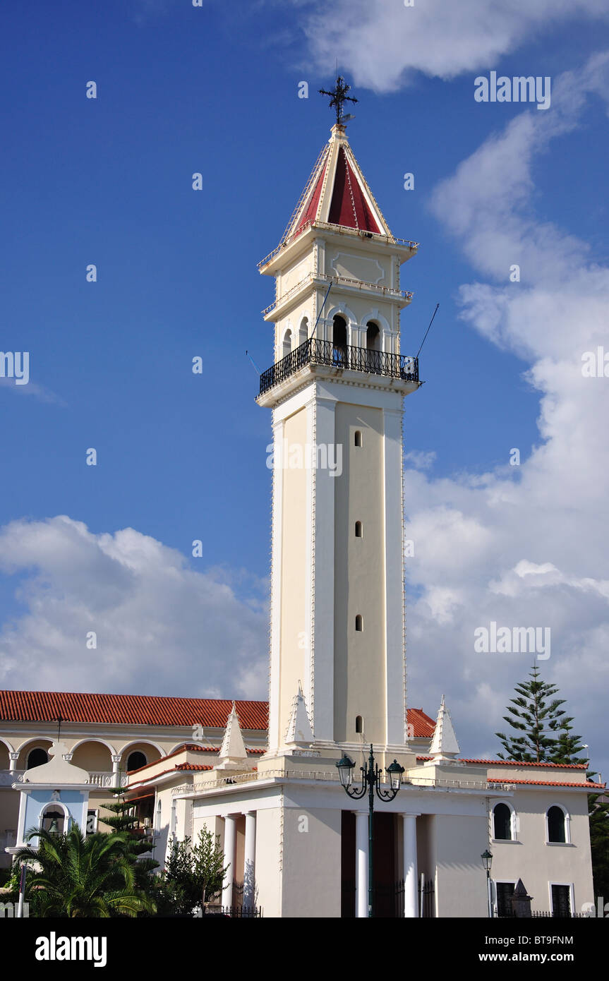 Venetian Bell Tower on waterfront, Zakynthos Town, Zakynthos (Zante), Ionian Islands, Greece Stock Photo