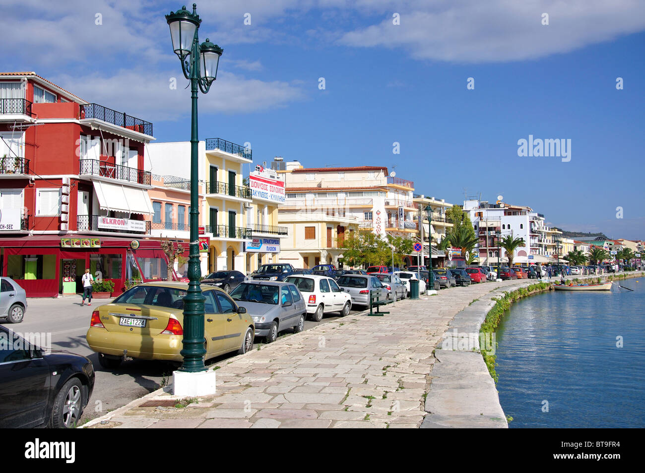 Harbour promenade, Zakynthos Town, Zakynthos (Zante), Ionian Islands, Greece Stock Photo