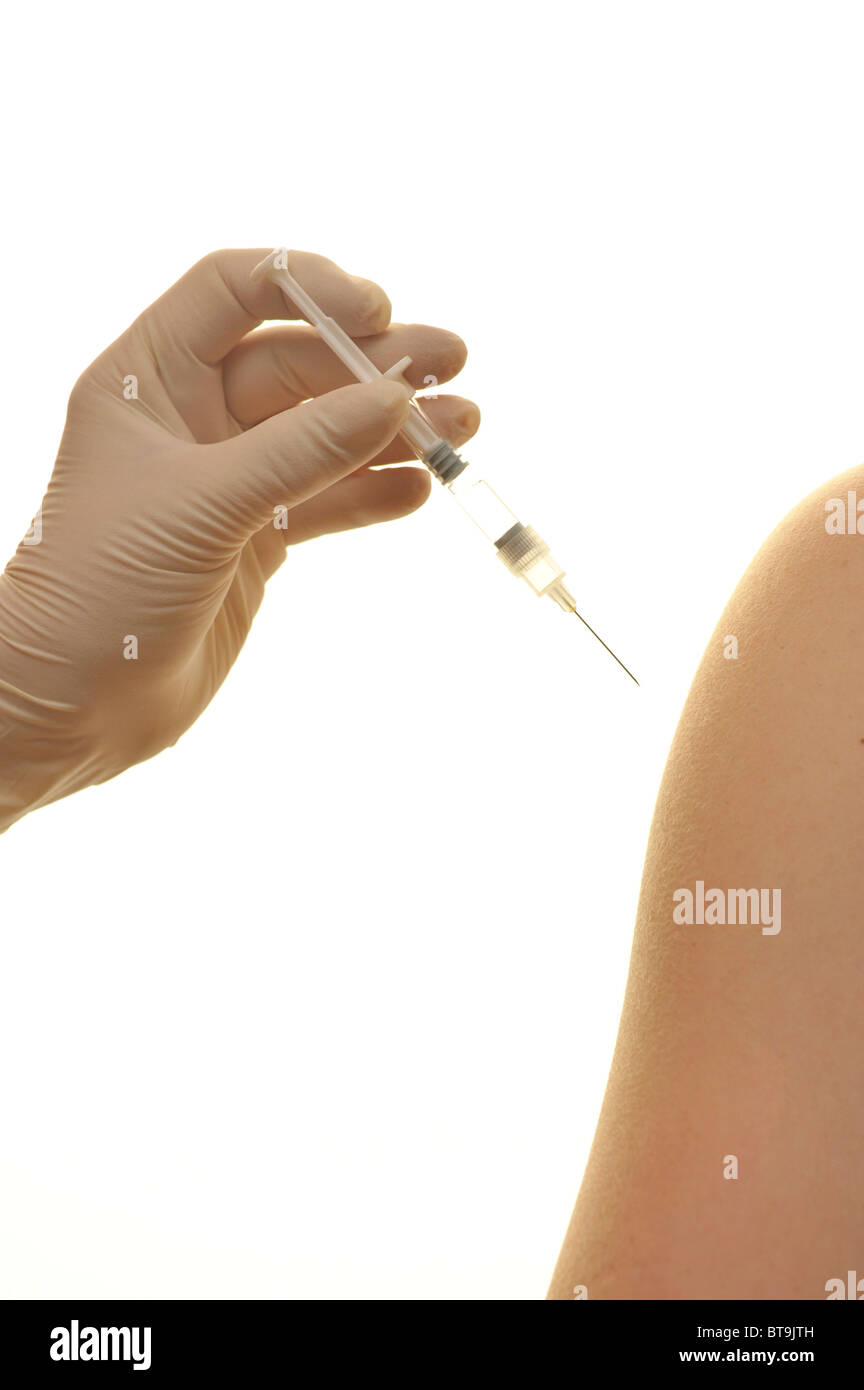 Influenza virus vaccination Stock Photo