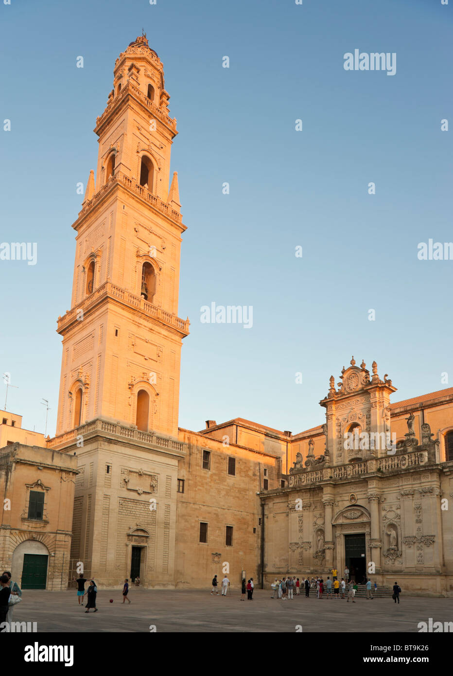 The campanile on Piazza del Duomo, Lecce, Puglia, Italy Stock Photo