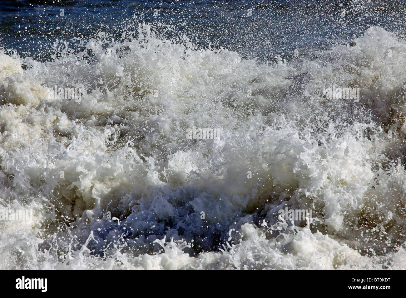 Crashing wave, Long Island NY Stock Photo