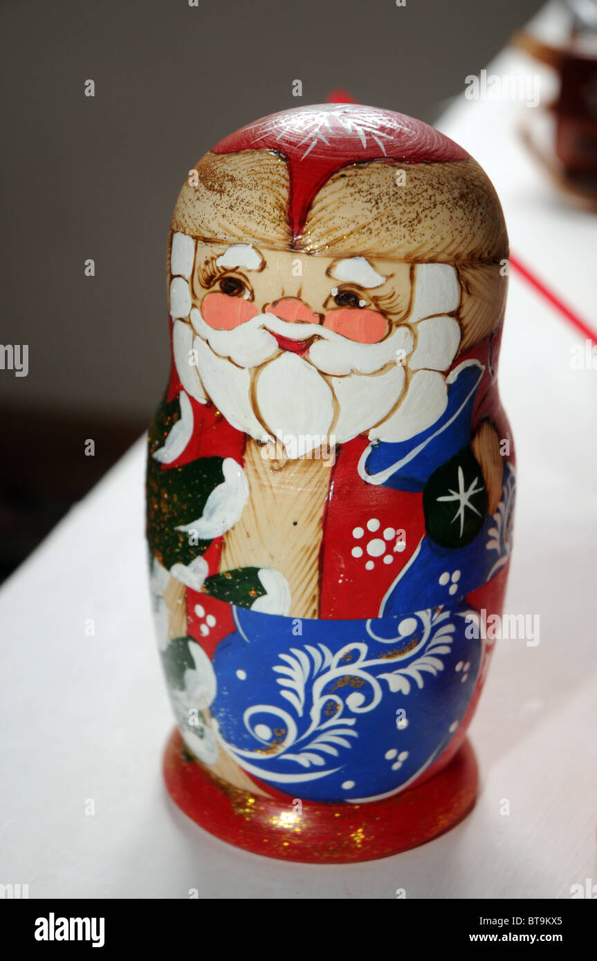 Traditional russian doll also called babooshka or matrioshka Stock