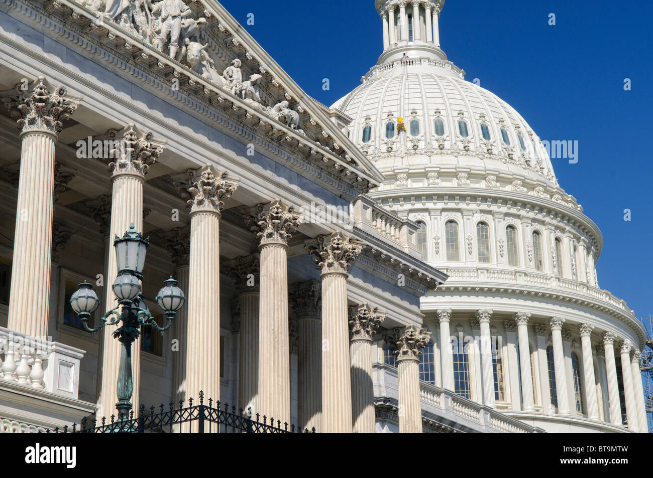 WASHINGTON, D.C. — Architectural detail of the United States Capitol ...