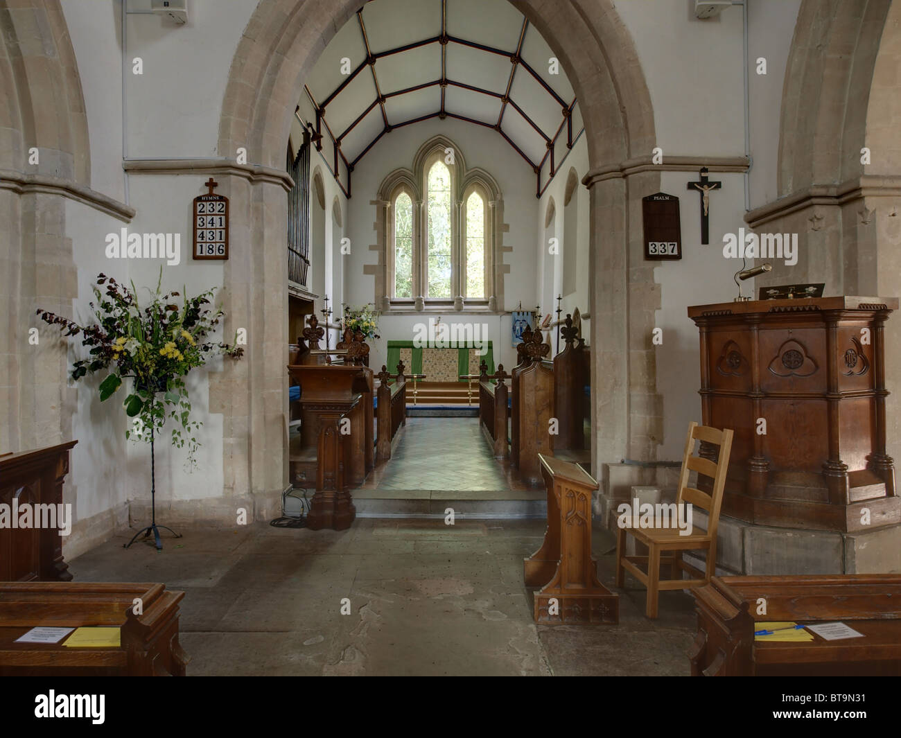 Interior, West Lavington All Saints, Wiltshire Stock Photo Alamy