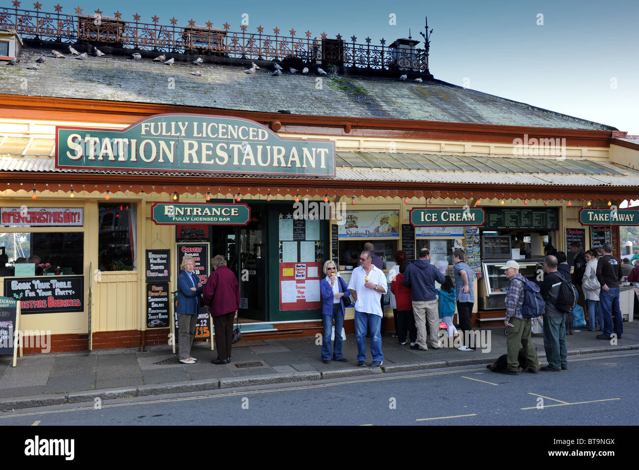 Station Restaurant at Dartmouth Devon Uk Stock Photo