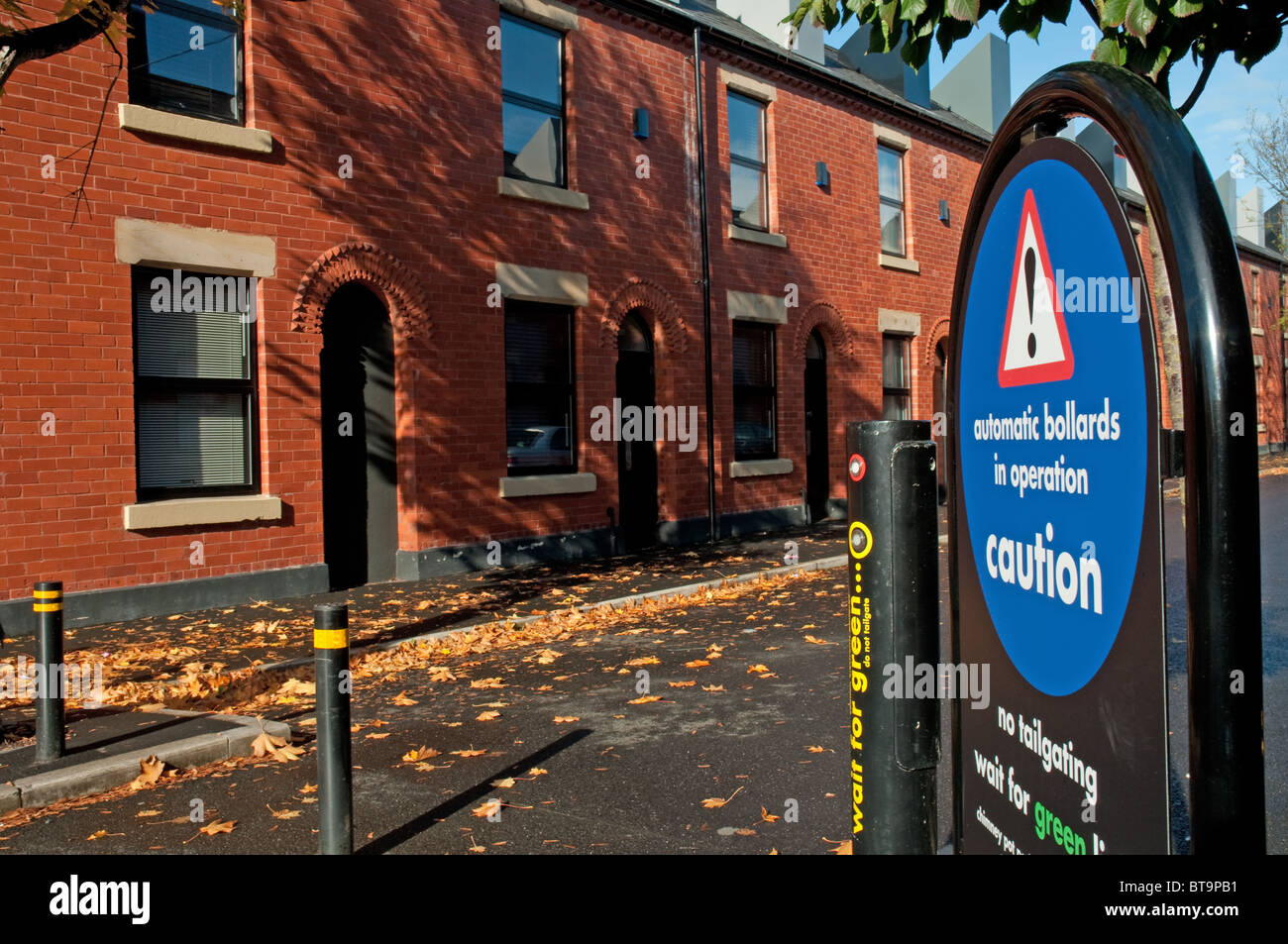 Automatic bollard access to resident parking at Chimney Pot Park