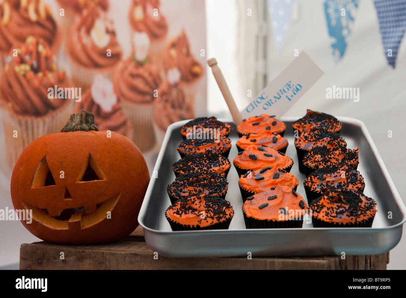 Halloween Cupcakes On Sale At Wimborne Food Festival 23 24 October Stock Photo Alamy