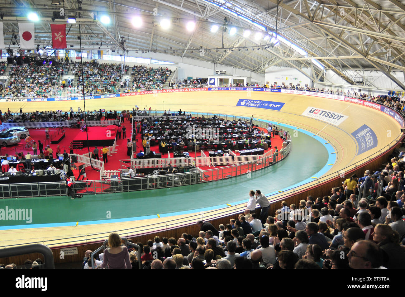Manchester Velodrome The National Cycling Centre Stock Photo Alamy