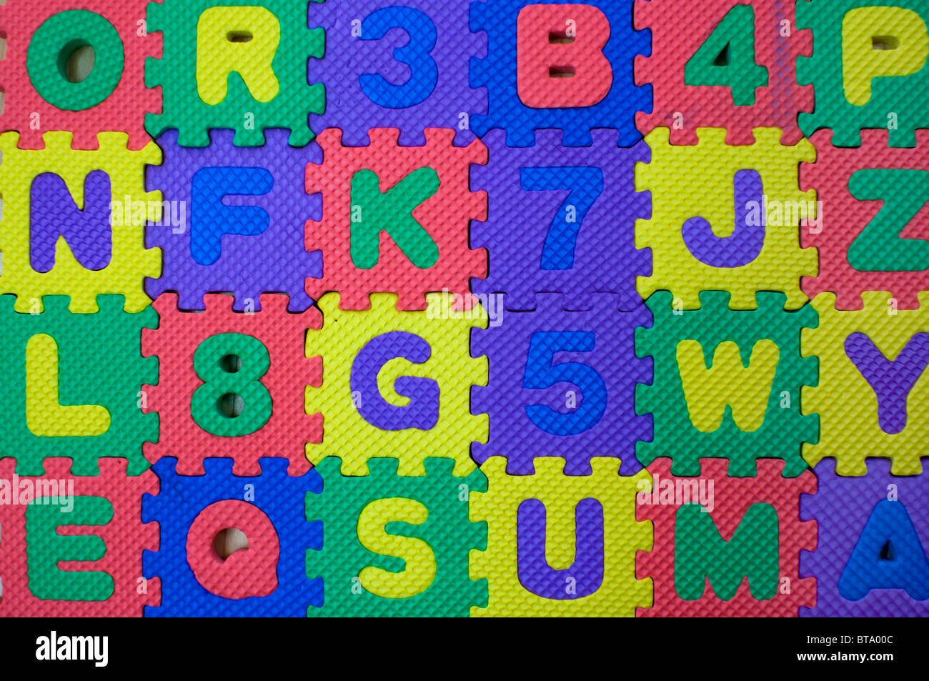 gum colour letter Stock Photo