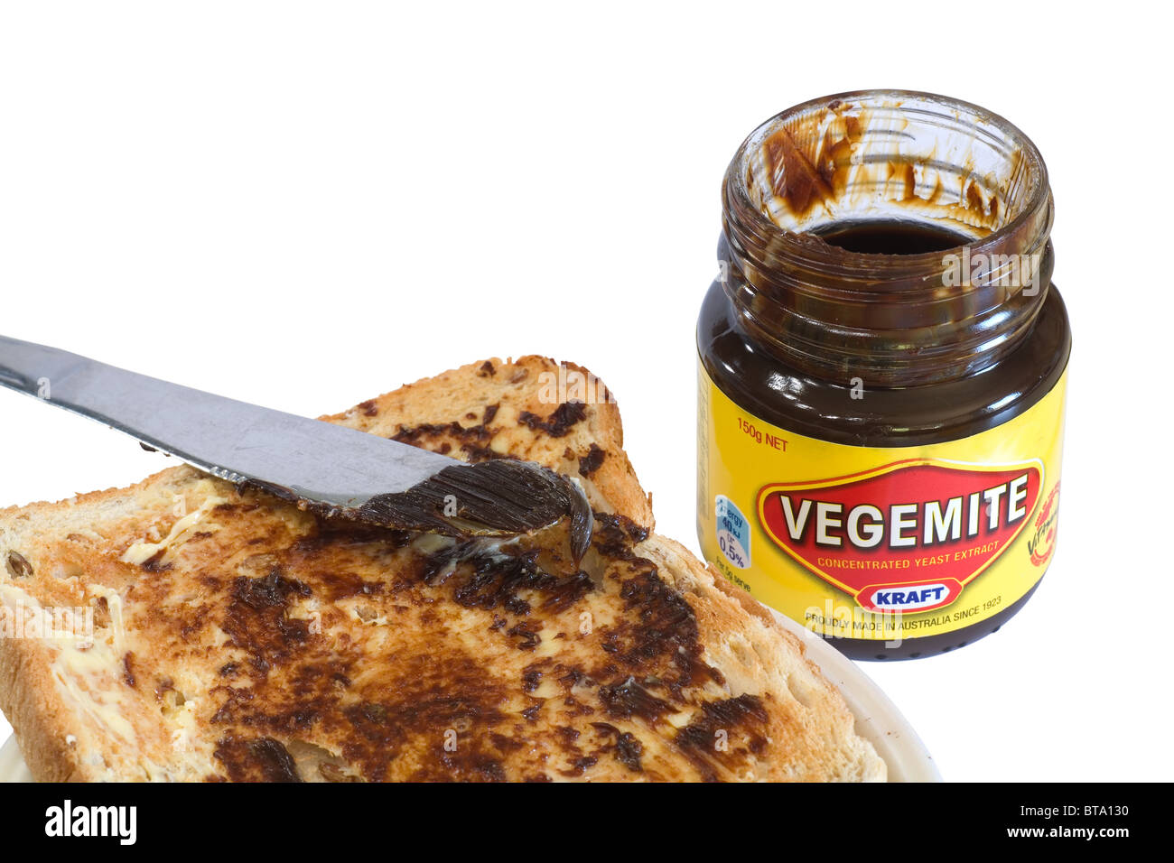 Vegemite Sandwich stock image. Image of knife, food, extract