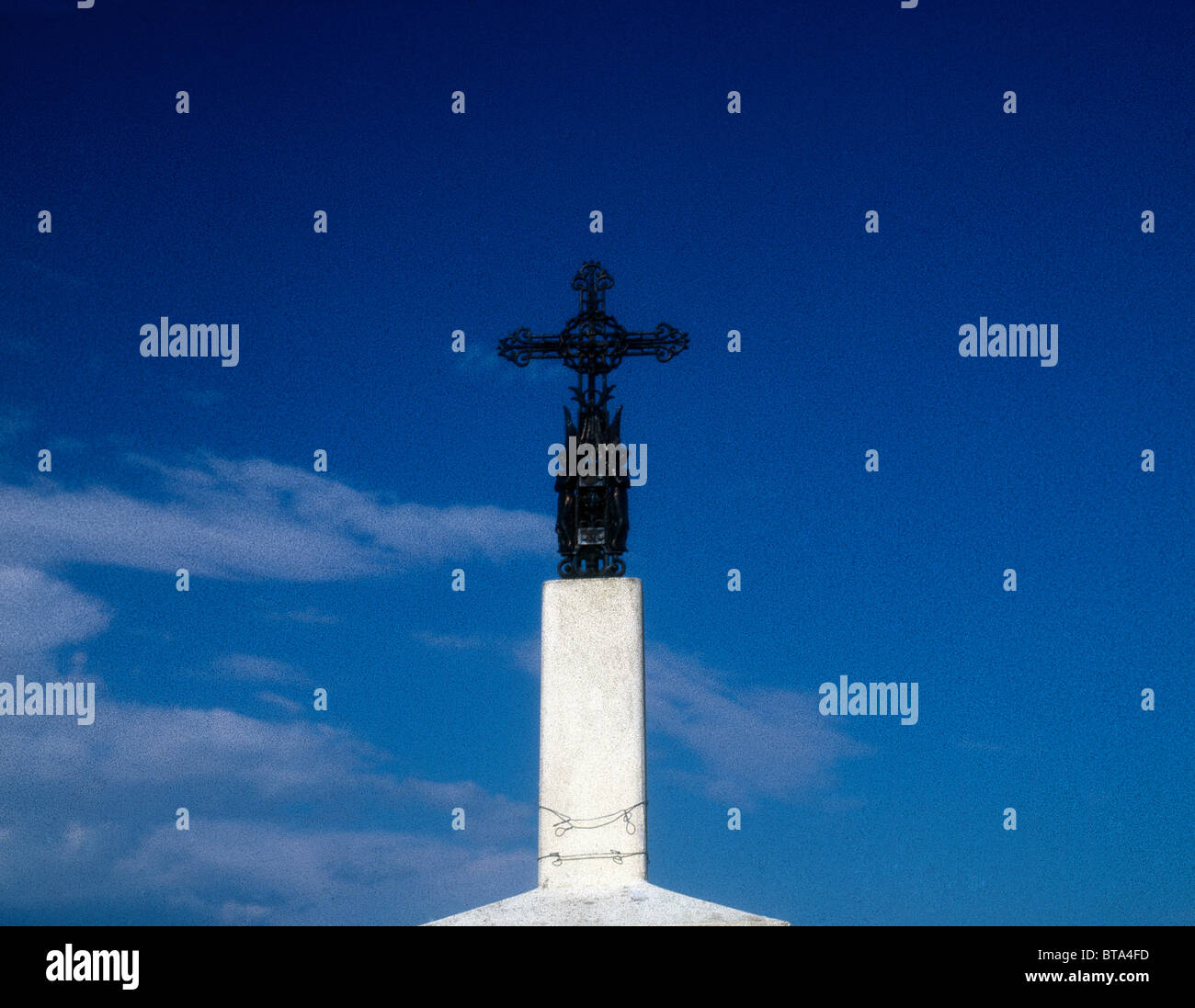 Saint Estephe France Cross On Monument To Sailors Lost At Sea Stock Photo