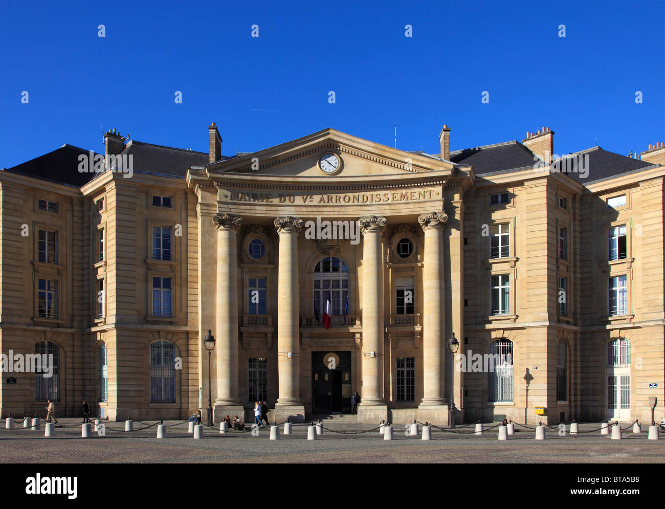 France, Paris, Place du Panthéon, Mairie du 5e Arrondissement, Stock Photo