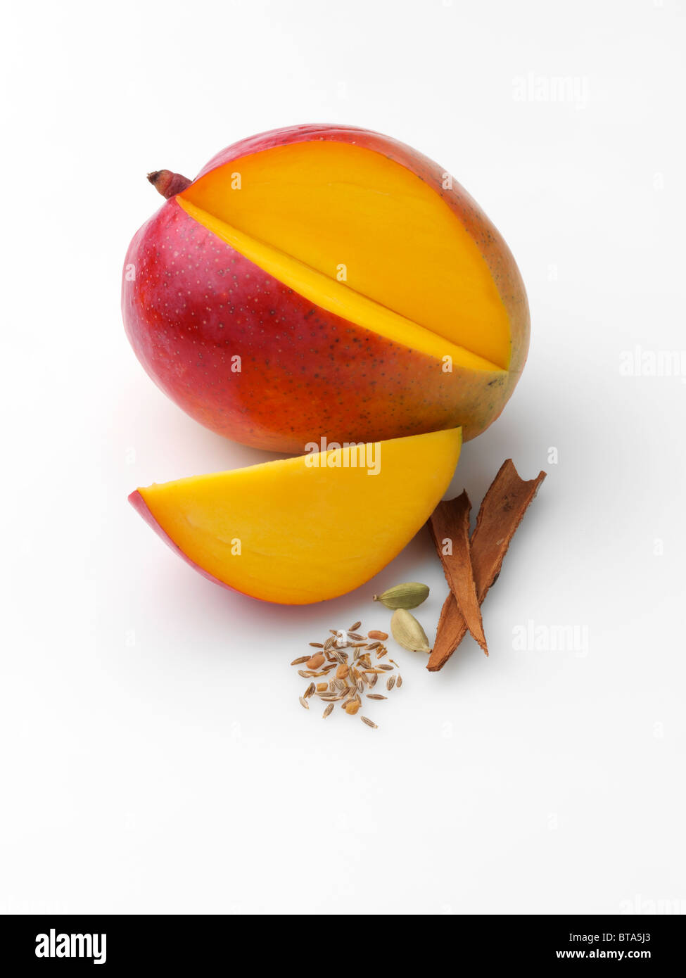 Honey mango with cinnamon cardamoms fennel fenugreek cumin Stock Photo