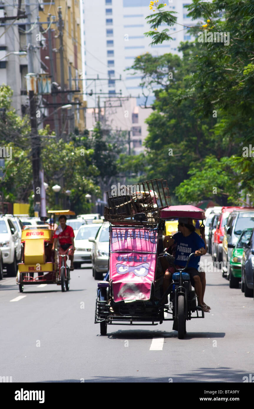 streetscene of malate, a district of manila, capital city of phlippines Stock Photo