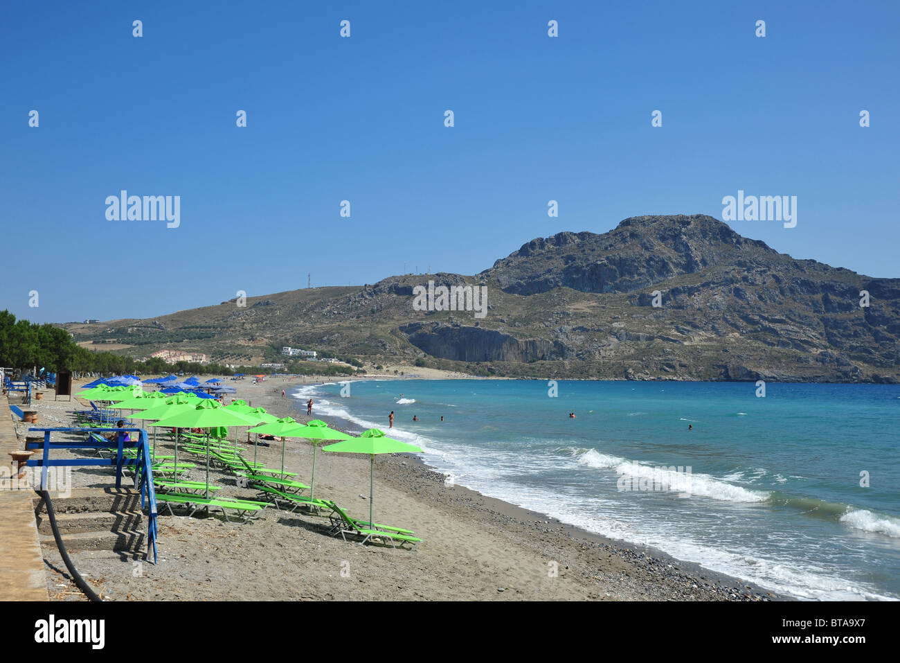 Sandy beach at Plakias, Crete, Greece Stock Photo