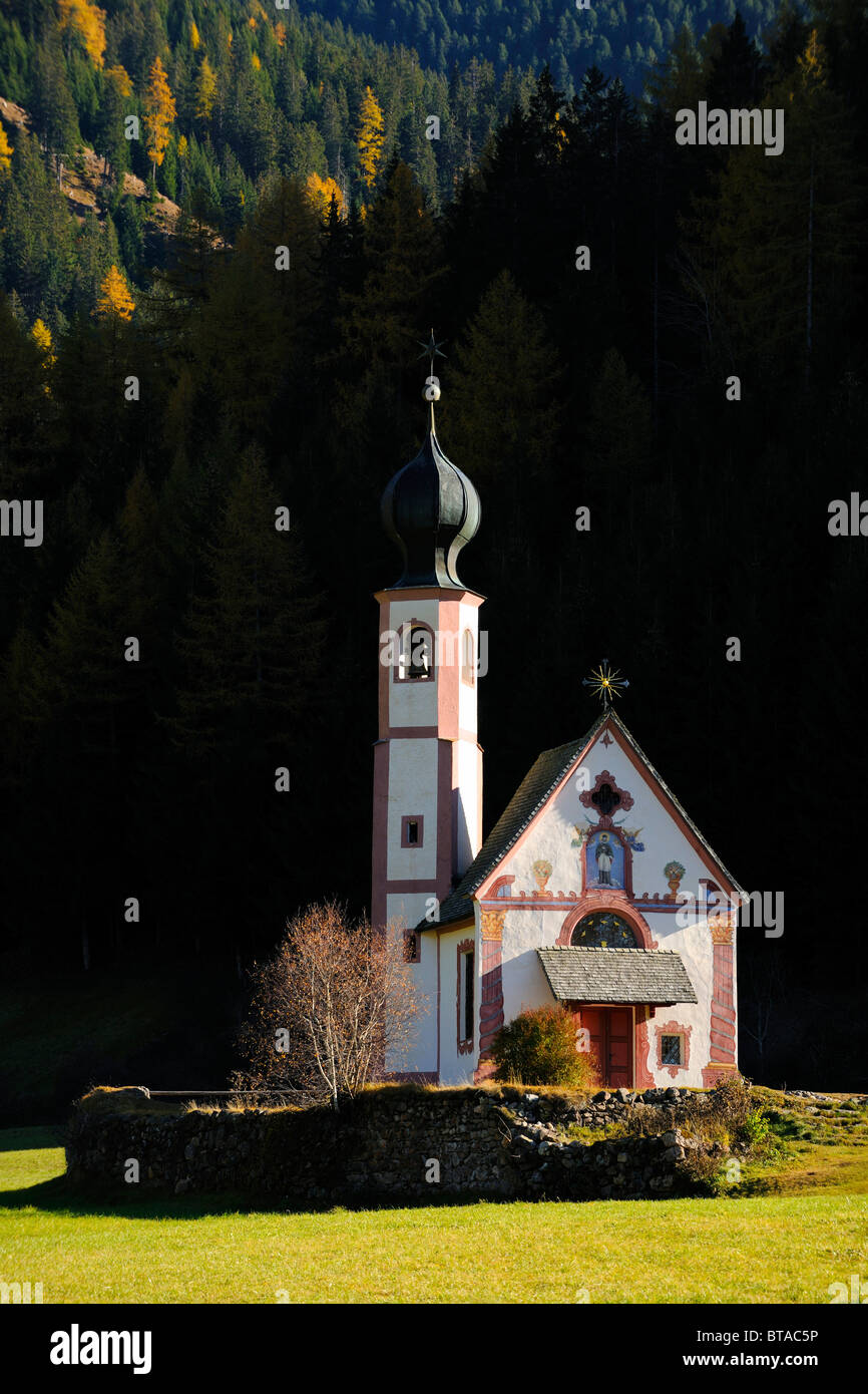 St. Johann church, Ranui, Valle di Funes valley, Dolomites, South Tyrol