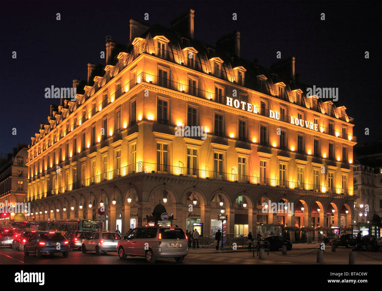 France, Paris, Hotel du Louvre, Stock Photo