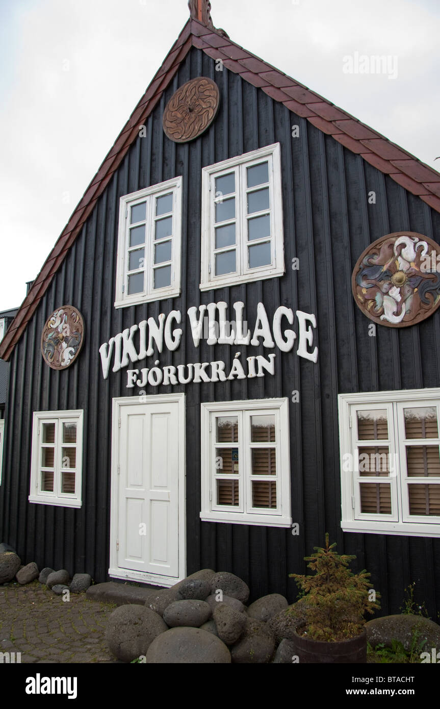Iceland, Reykjanes, Hafnarfjordur, Viking Village Stock Photo - Alamy