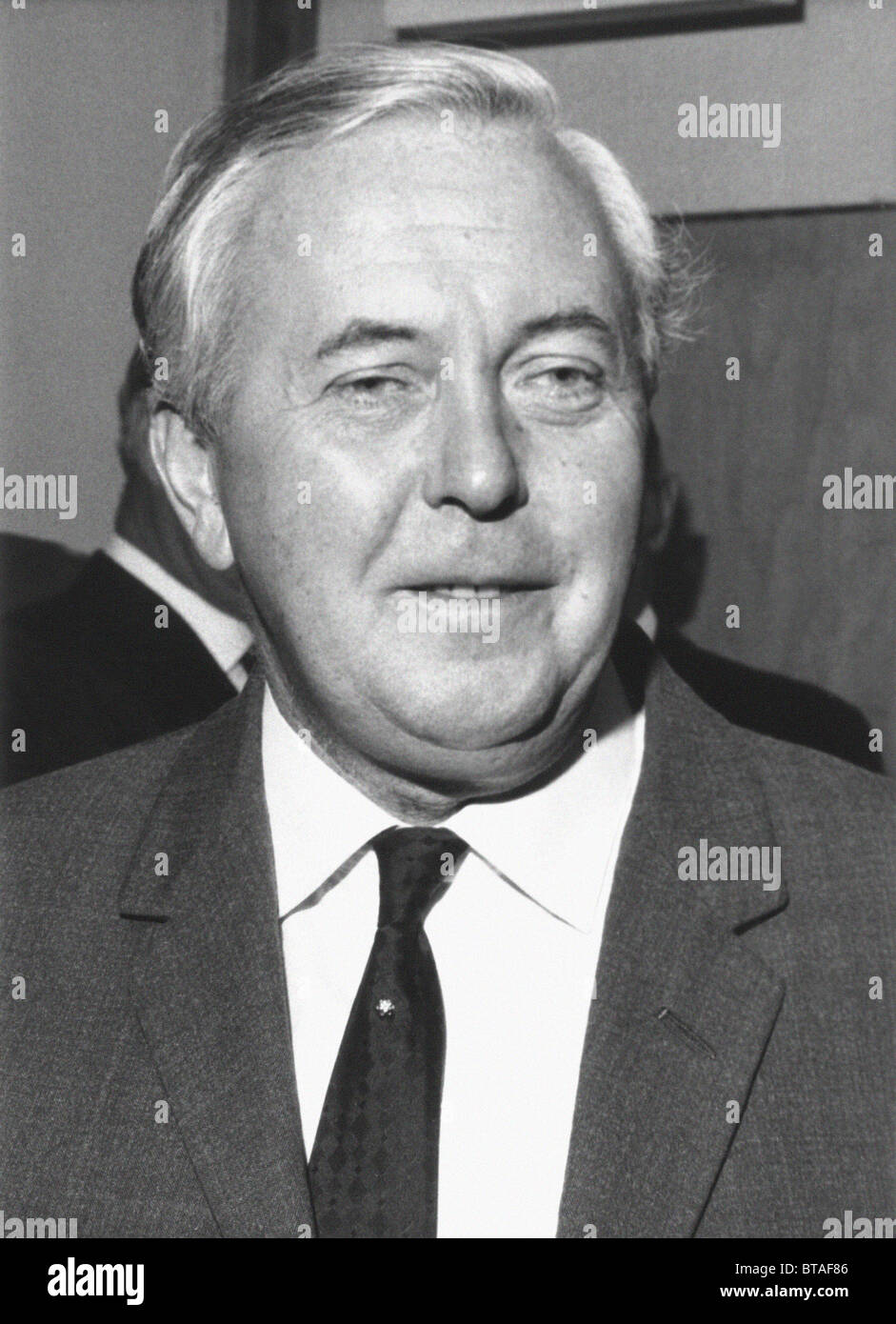 Harold Wilson. The Right Honourable James Harold Wilson - Baron Wilson of Rievauix, KG, OBE, FRS, PC. Prime Minister Stock Photo