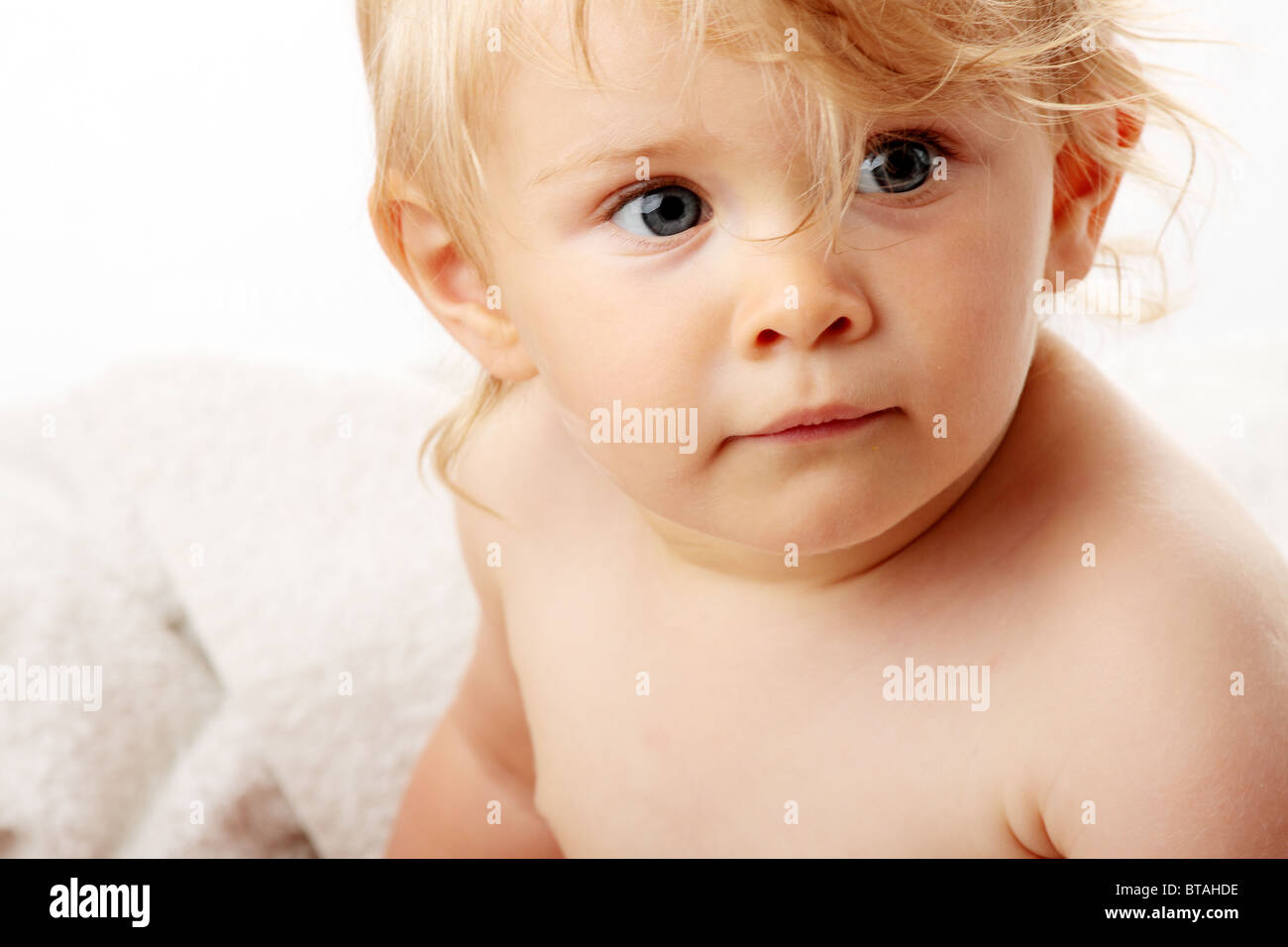 Happy baby isolated on white background Stock Photo Alamy