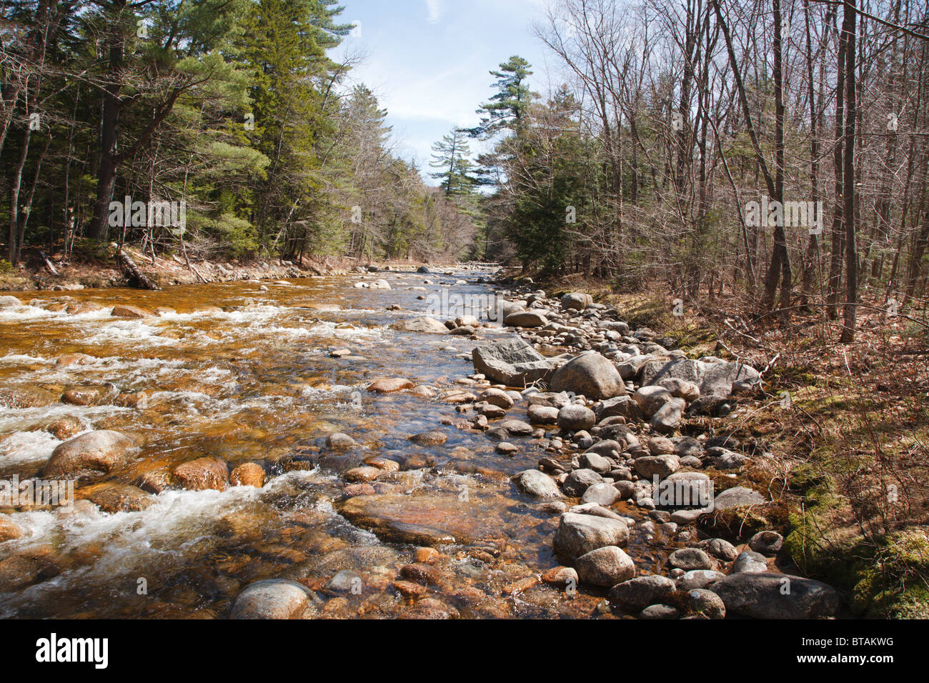Hancock Branch during the spring months, Located along the Kancamagus