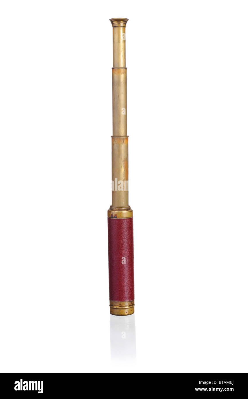 Old brass telescope Stock Photo Alamy