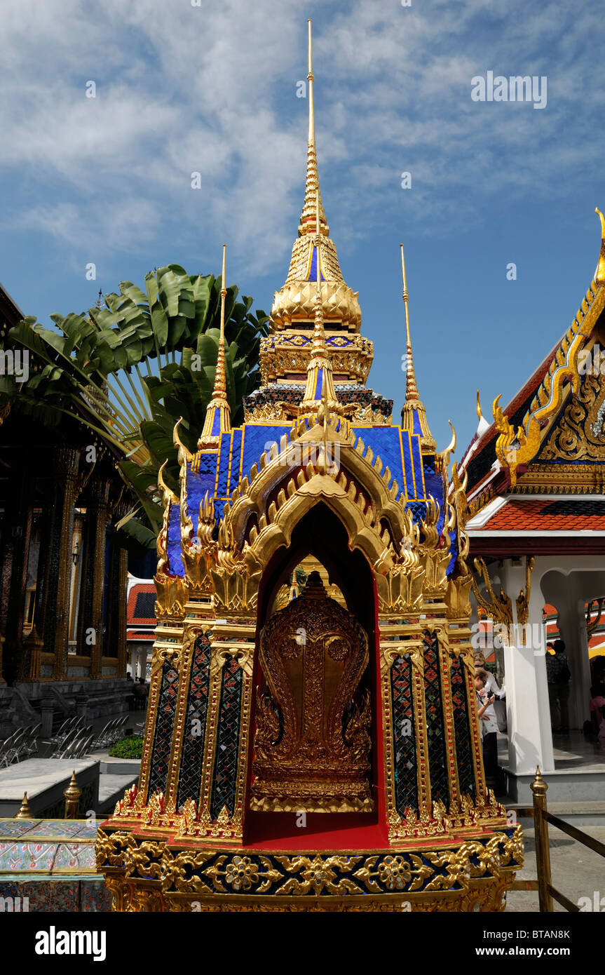 The Grand Palace Bangkok Thailand Wat Phra Kaew Temple of the Emerald Buddha Double Sema Stones Bai Sema Stock Photo