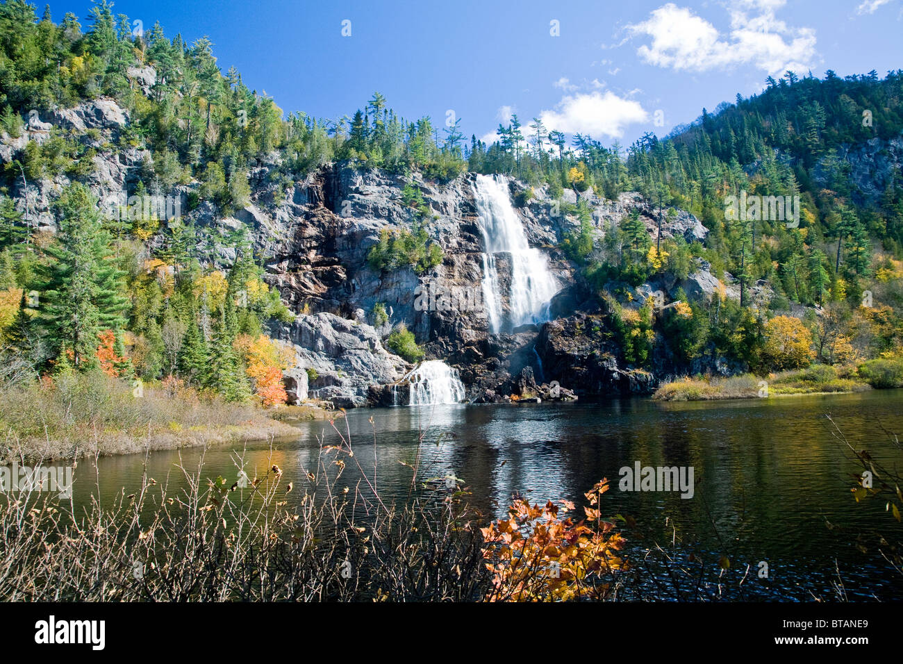 Bridal Veil Falls in the autumn at Agawa Canyon near Sault St.Marie in