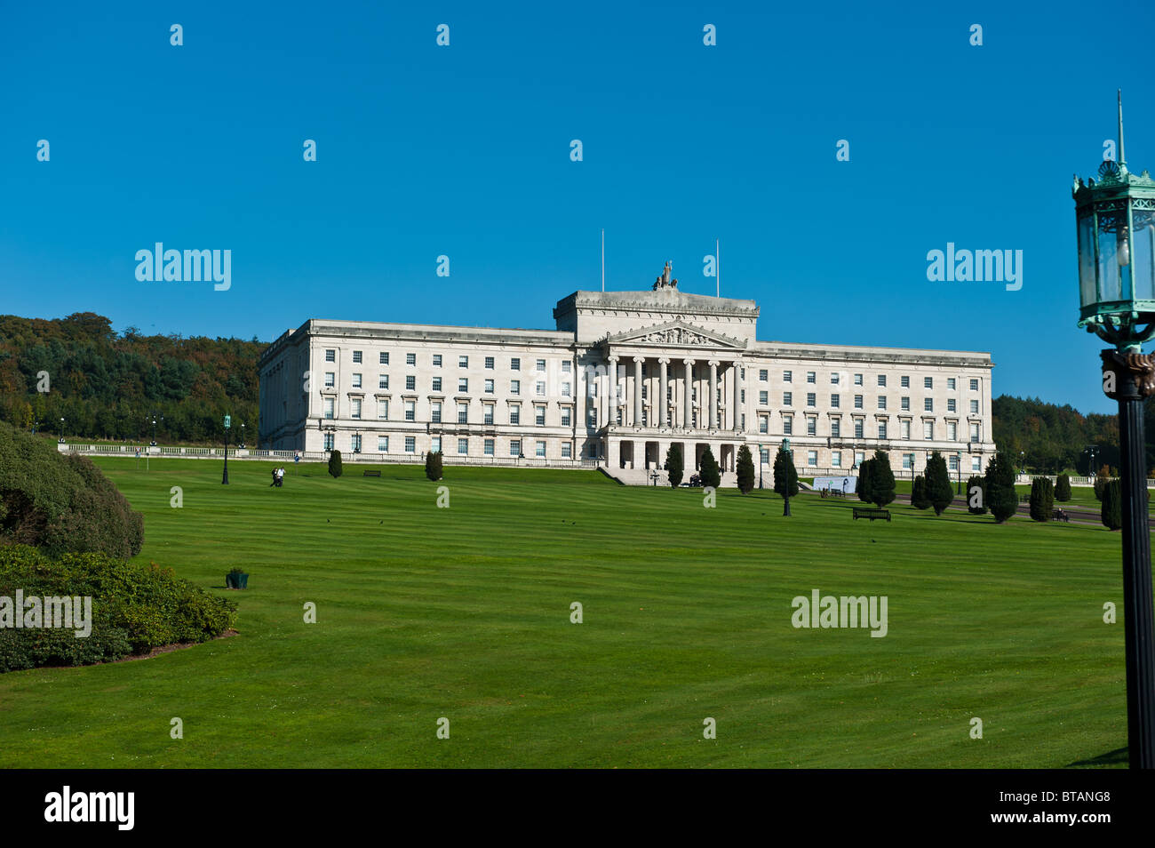 The Northern Ireland Parliament Building at Stormont , Belfast Stock Photo