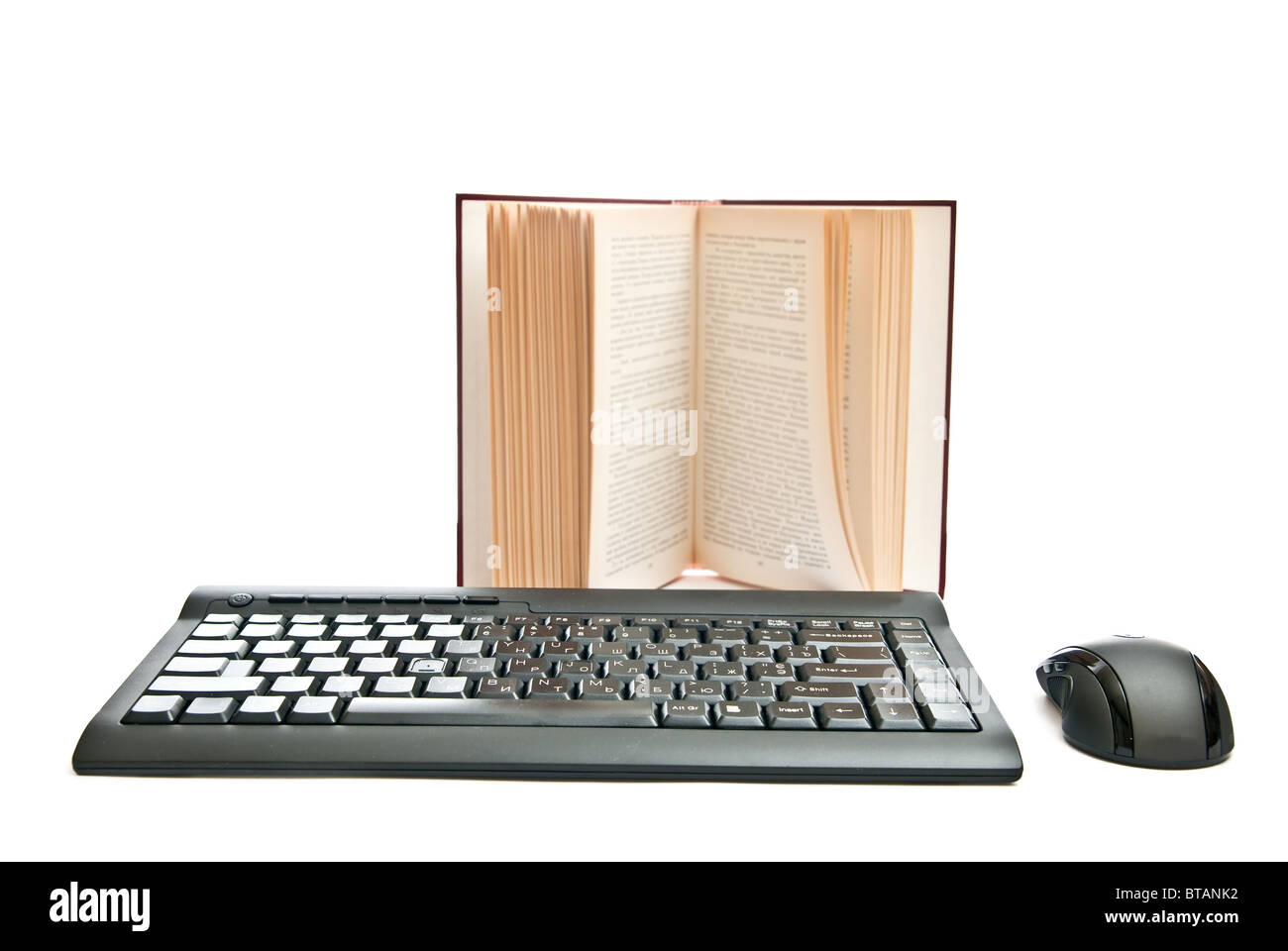 Keyboard and book Stock Photo