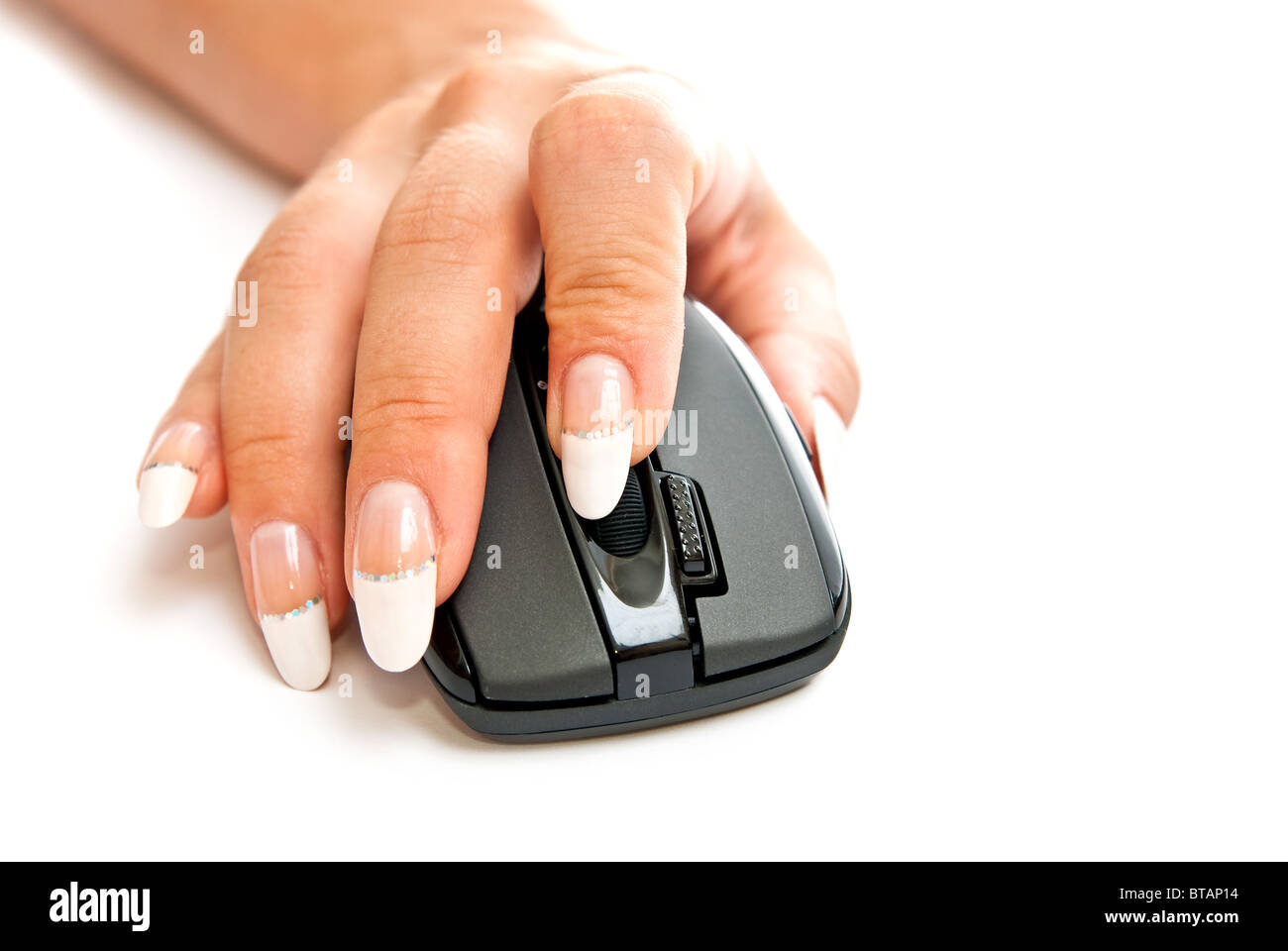 Hand and pc mouse Stock Photo Alamy