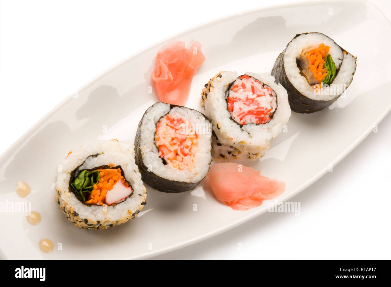 Plate of sushi Stock Photo Alamy