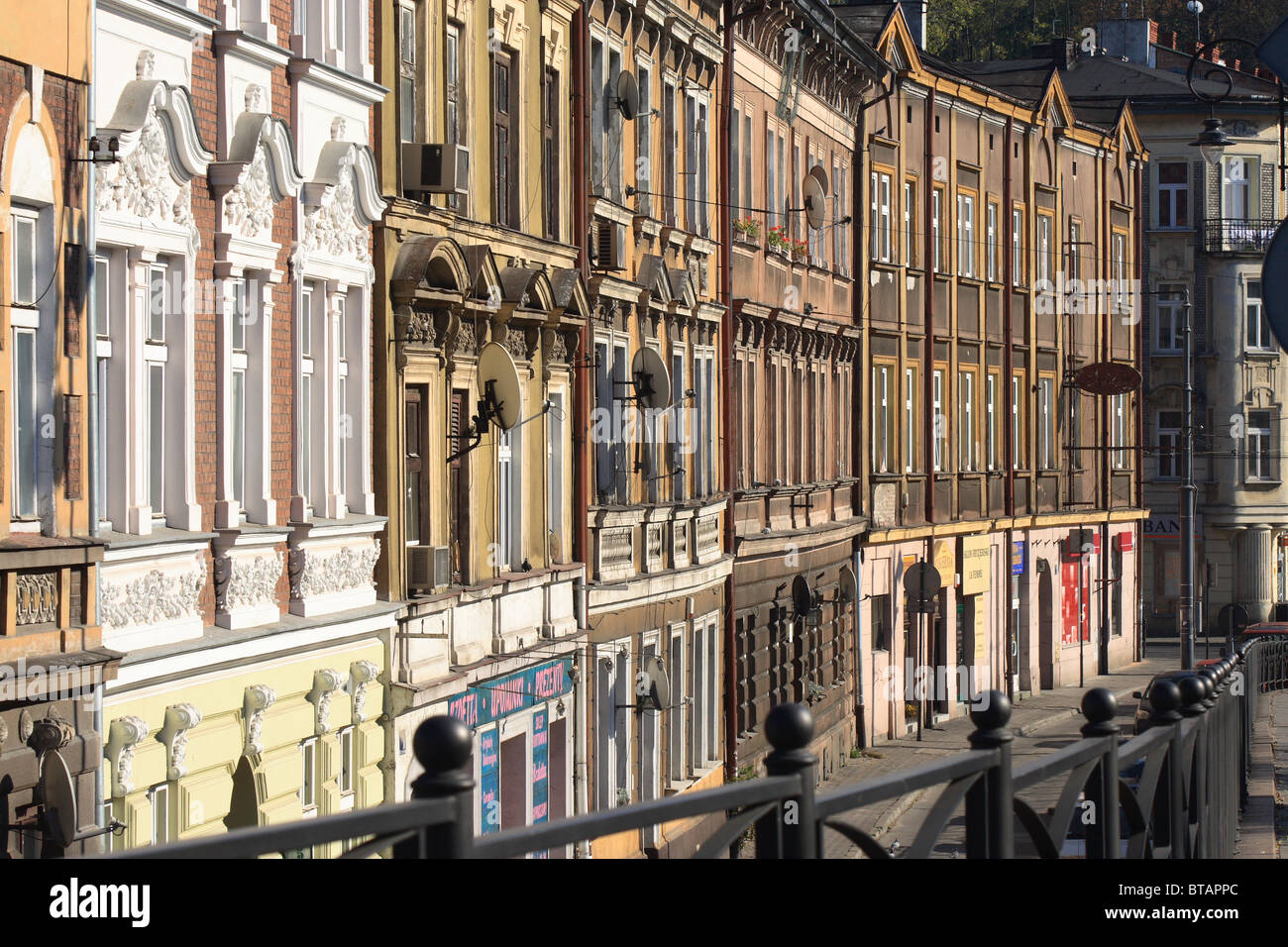 Row of tenement houses in Krakow, Poland Stock Photo Alamy