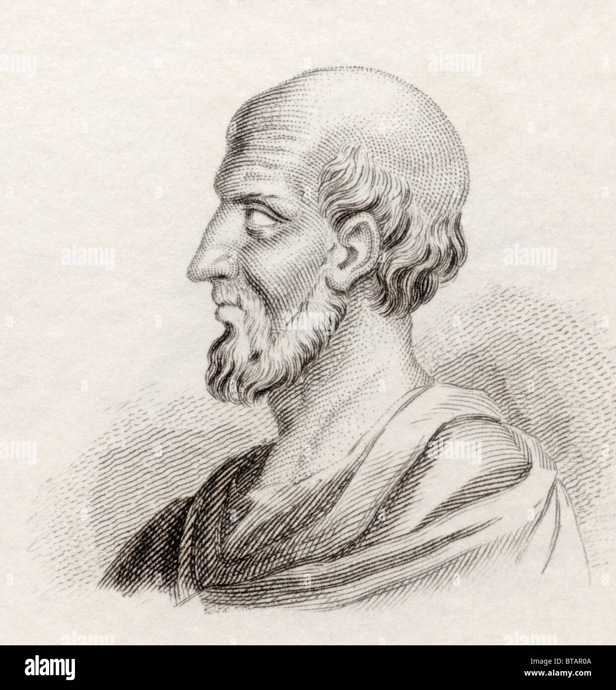 Hippocrates of Cos or Hippokrates of Kos, c. 460 BC to c. 370 BC. Ancient Greek physician of the Age of Pericles. Stock Photo