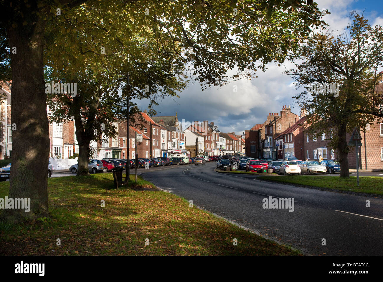 Stokesley High Street in Autumn. North Yorkshire Stock Photo