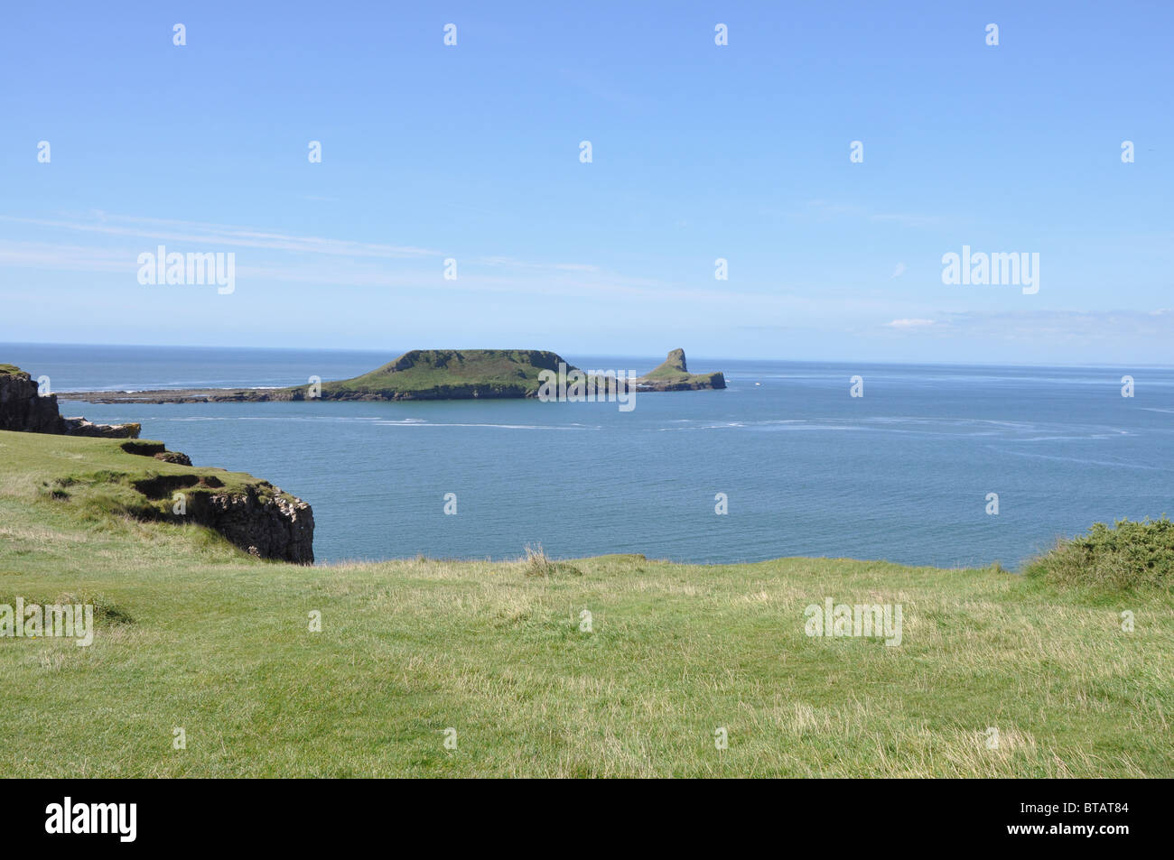 The Worm's Head Gower peninsula south west Wales Stock Photo
