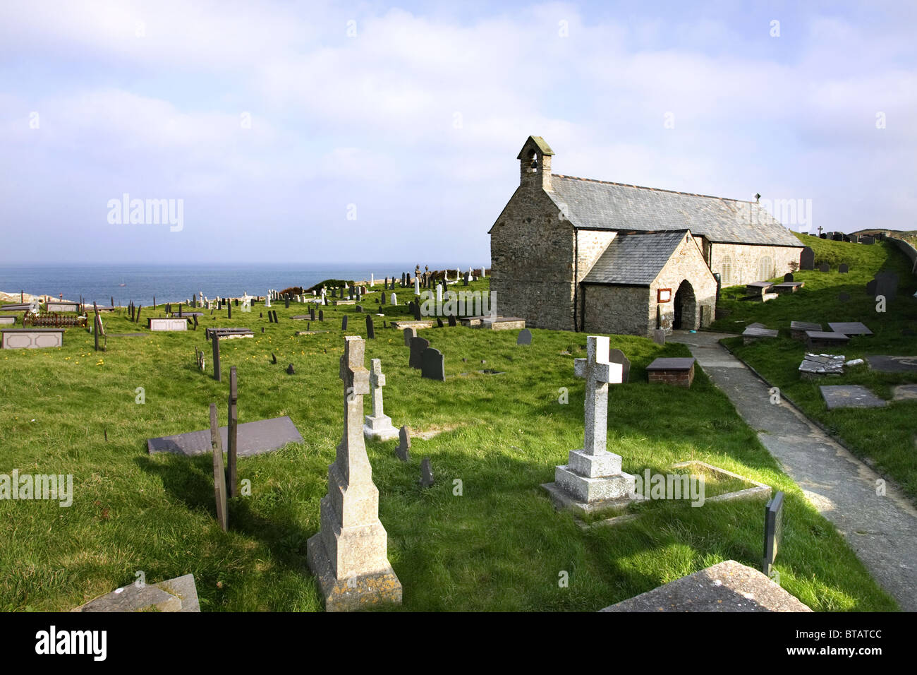 5th century church at Llanbadrig, Isle of Anglesey Stock Photo Alamy