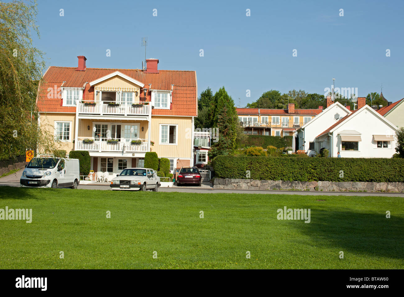 View of Sigtuna from the Broadwalk, Sigtuna (Sweden) Stock Photo