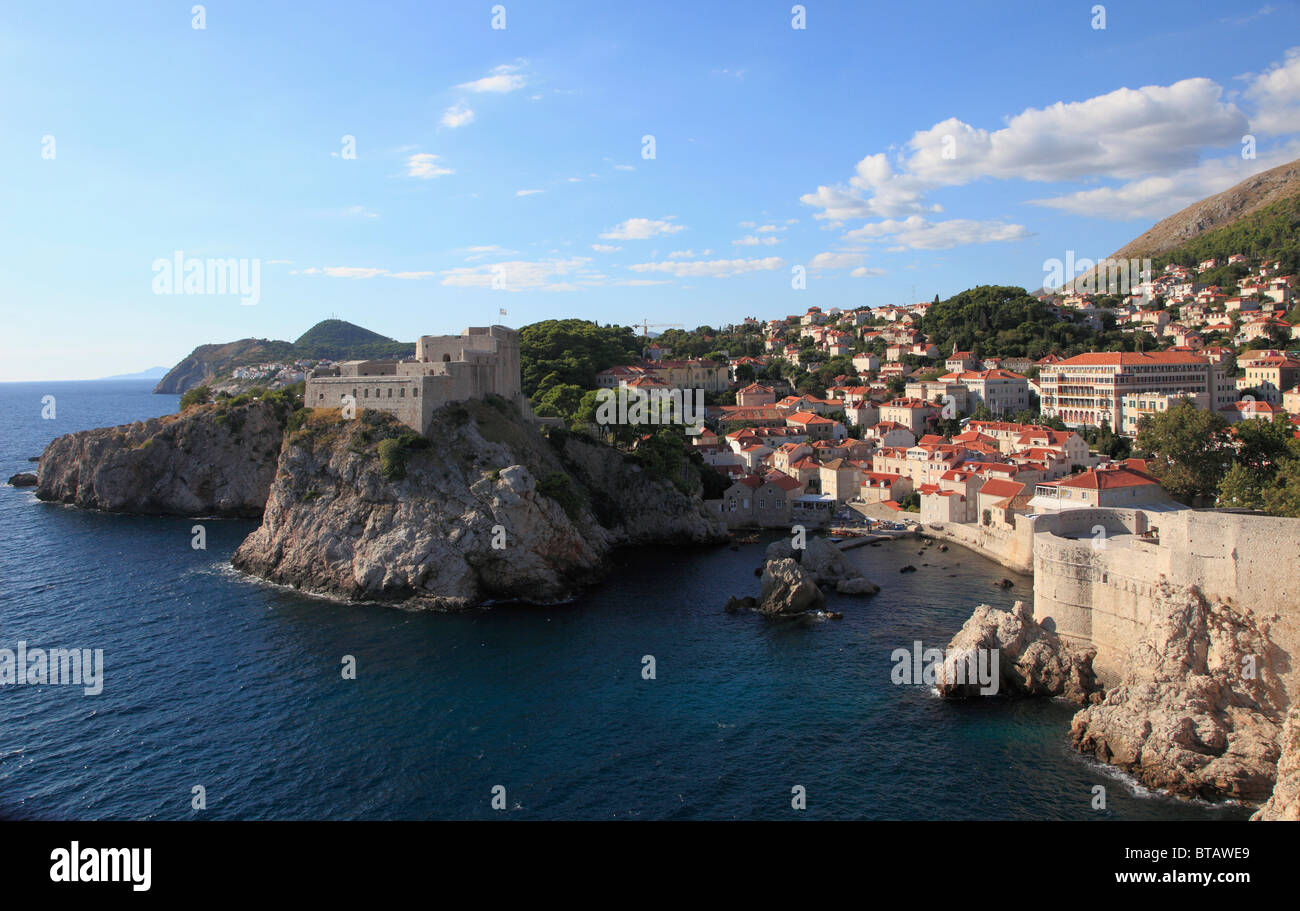 Croatia, Dubrovnik, general aerial panoramic view, Stock Photo